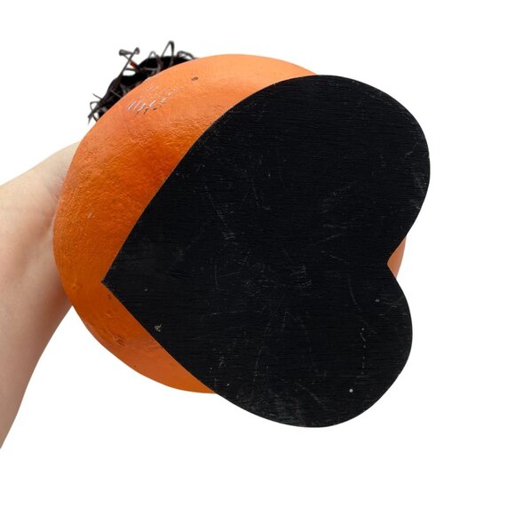 Halloween Witch hand painted gourd pumpkin body black hat halloween decor - Picture 10 of 11